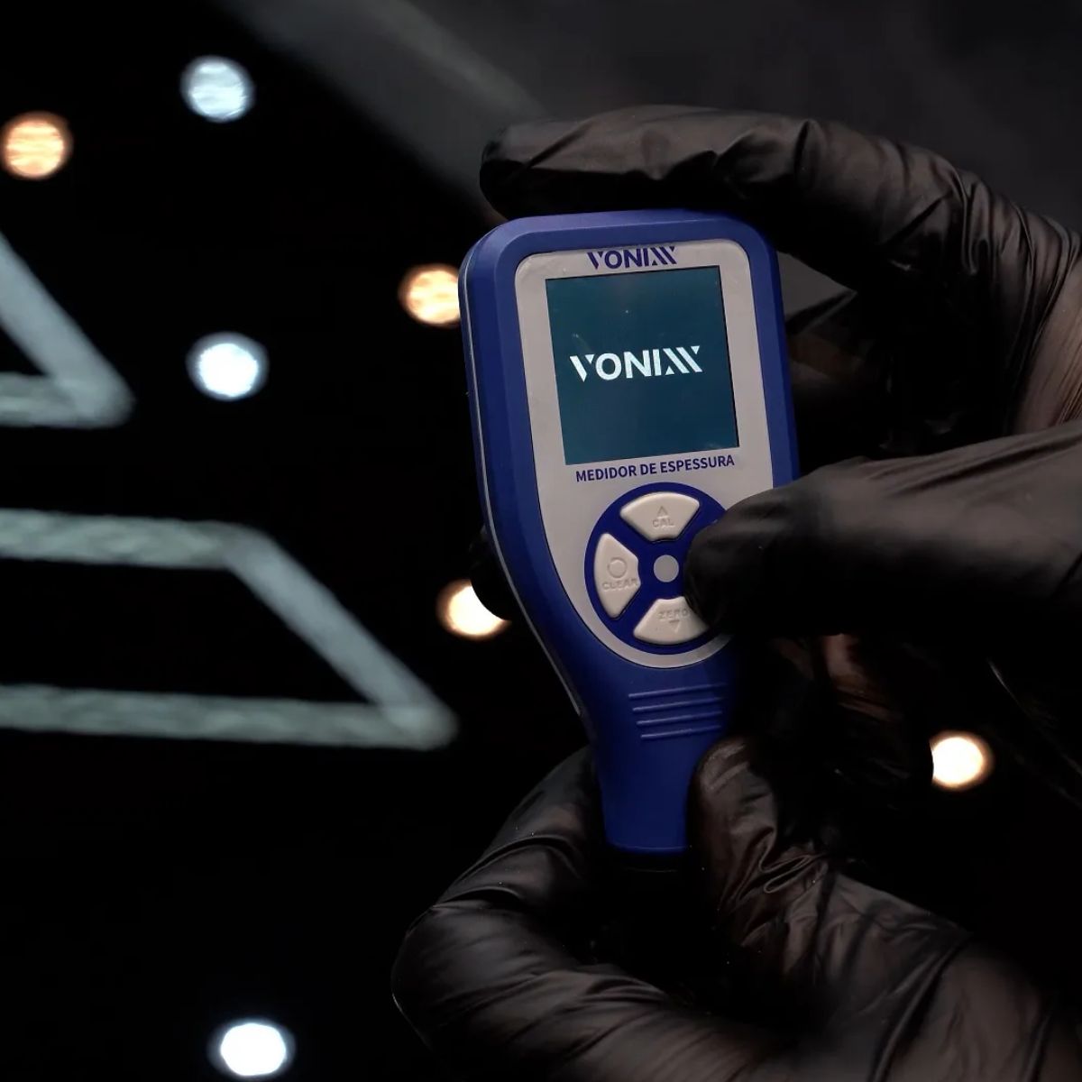 Medidor de Verniz Pro Vonixx Medidor de Espessura Camada Polimento Automotivo Alta Precisão Visor Colorido